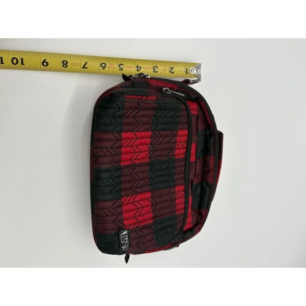 Lug Mini Ranger Crossbody Bag Red Black Buffalo‎ Plaid Quilted Shoulder Bag